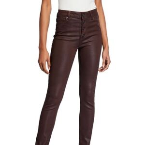 PAIGE Women's Hoxton High Waist Skinny Jeans with Luxe Coating